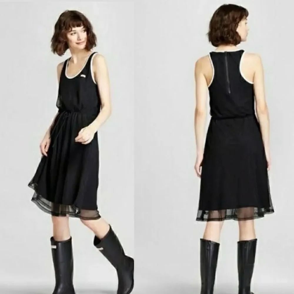 Hunter For Target Black Mesh Sleeveless Racerback A-line Dress Size 1X